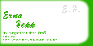erno hepp business card